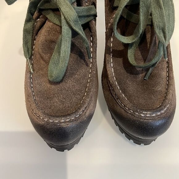 ASH Green Suede Lace Up High Heel Booties Size 39 EU/ 8 US - Picture 6 of 14